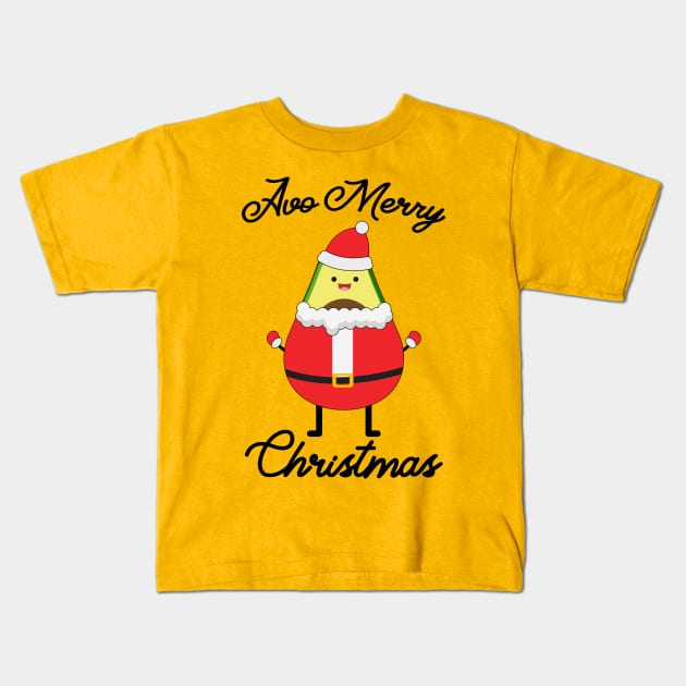 Avo Merry Christmas Kids T-Shirt by MZeeDesigns